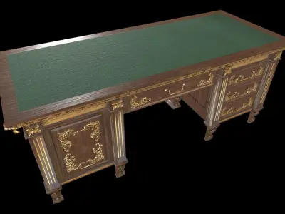 Antique Classic Victorian Table Low-poly 3D model