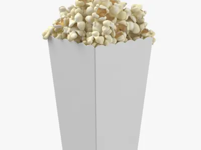 Popcorn Boxes Collection 3D model