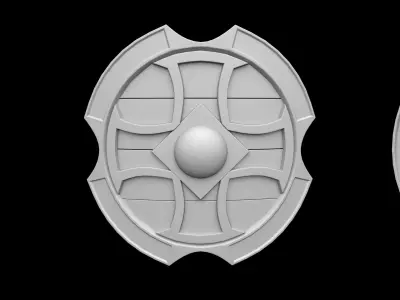 Shield Base Mesh Vol 2 Low-poly 3D model