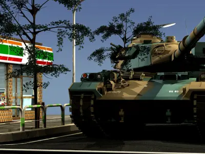 JGSDF Type74G Tank 3D model