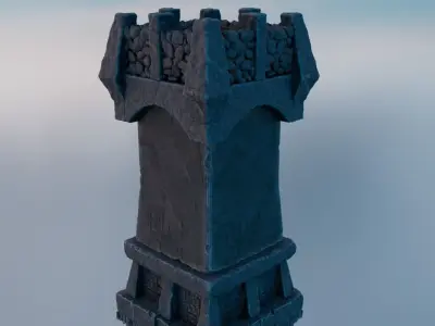Medieval Castle Structure - Tower A 3D model