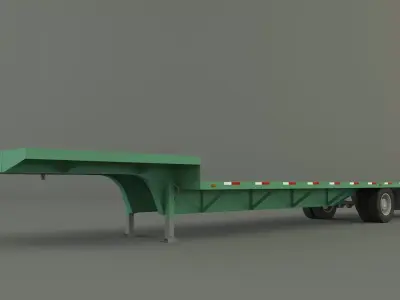 Dropdeck trailer 3D model
