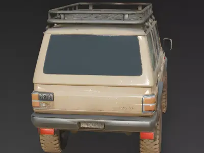 Realistic Classic Off-Road Desert SUV 3D Model Low-poly 3D model