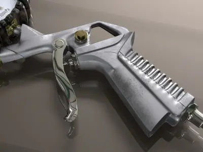 Compressor Extension for inflating tires Low-poly 3D model