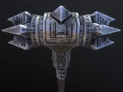 Big spike hammer 3D model