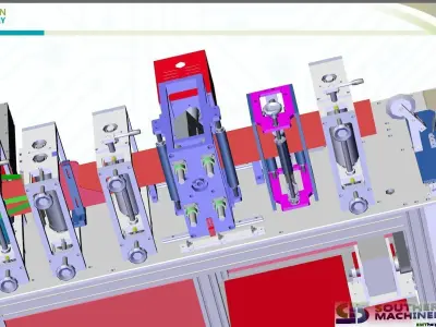 How KN95 mask automatic production line for fighting COVID-19 3D model