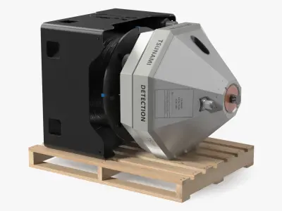 Oceanographic Sensor Unit on Wooden Pallet 3D model