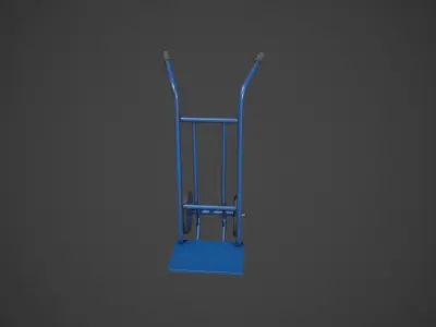 Blue Sack Truck  Low-poly 3D model