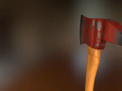 Fire Axe Low poly Low-poly 3D model