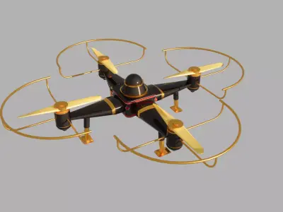 Premium Quadrotor Drone Low-poly 3D model