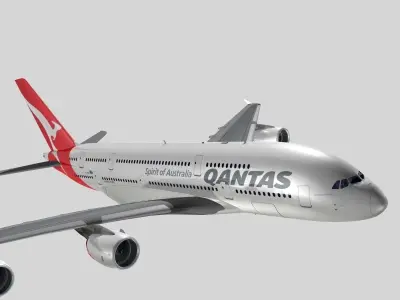 Airbus A-380 Qantas 3D model