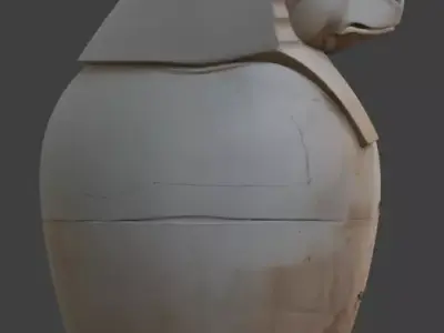 Ancient Egyptian Canopic Jar 3D Prop Analysis 3D model purchase