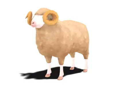 Sheep - Stylized Low-poly 3D model