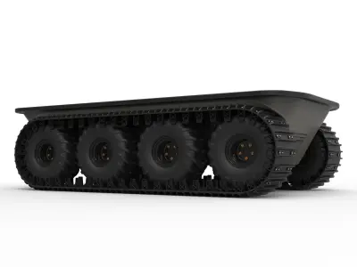 Argo platform 8x8 with tracks 3D model
