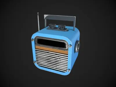 Vintage - Retro Radio 2 3D model