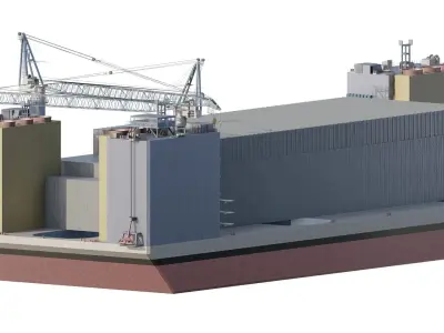 FLOATING NUCLEAR POWERPLANT 3D model