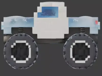 Voxel RC Snow Explorer 3D Model Low-poly 3D model