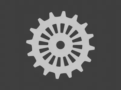 Gears set cogwheel icon Low-poly 3D model