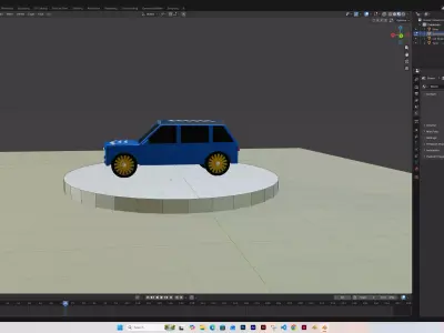 Stylized Low Poly SUV Car 3D Model  Game Ready   Vehicle Low-poly 3D model