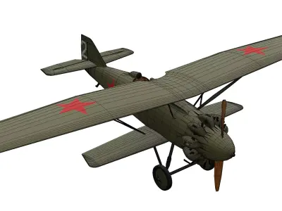 Tupolev I4  ANT-5 Low-poly 3D model