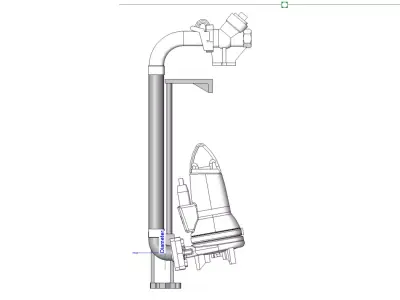 Submersible Sewage Pump - Bomba Sumergible Industrial 3D model