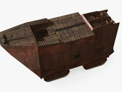  Star Wars Jawa Sandcrawler Carrier Rusty Old Simplified 