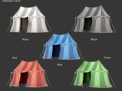 Medieval Collection Elegant Tents 3D Model Pack