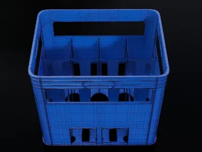 crate 12x750ml Free 3D model