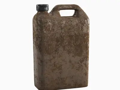 Old Plastic Canister Set 3D model