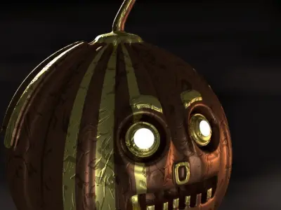Robot Pumpkin  Free 3D model