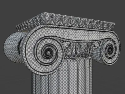 Ionic column and capital 3D model
