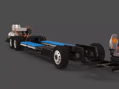 Electric Bus Chassis 3D model