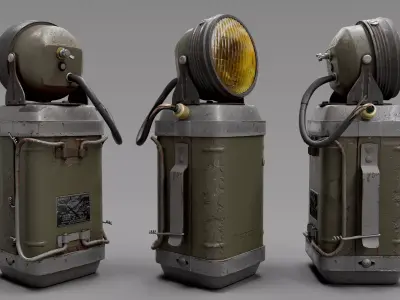 Old Mining Lantern - Game Ready - 3D Model 3D model