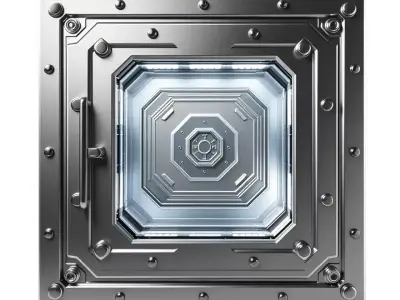 Vault Door model pack with metallic design Low-poly 3D model