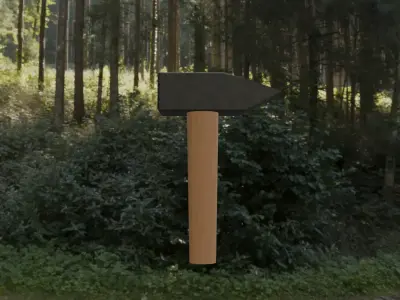 simple hammer Free 3D model purchase