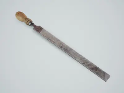 Hand File Rasp PBR Game Ready Low-poly 3D model