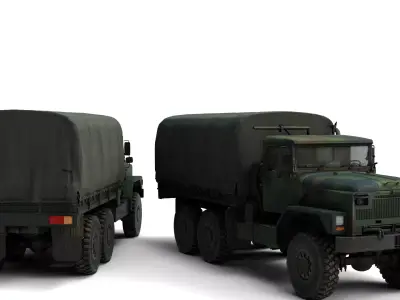 1982 Am General M939 3 Rigged Military Truck 3D Model  3D model
