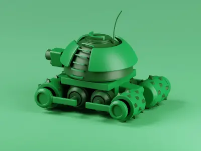 Toy Tank 3D Model Low-poly 3D model