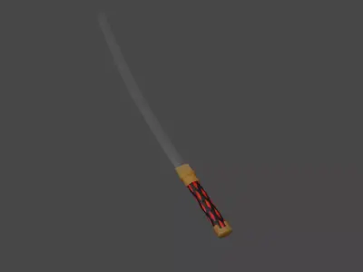 japanese katana PBR LOW-POLY GAME READY asian samurai shuriken  Low-poly 3D model