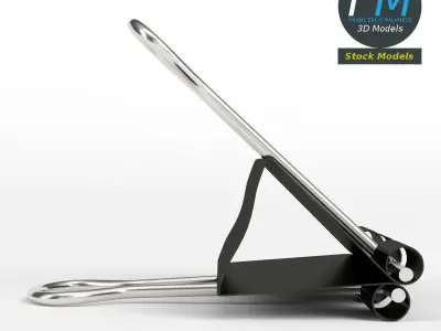 Closed binder clip 1 3D model
