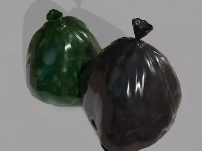 Trash Bags  Low-poly 3D model