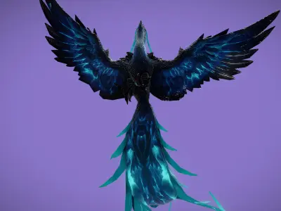 Phoenix Low-poly 3D model buy