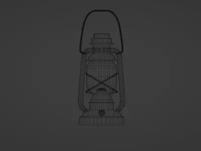 Oil Lamp Black 3D model