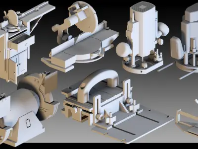 118 Carpentry Tools- Kitbash- High detail 3d models 3D model