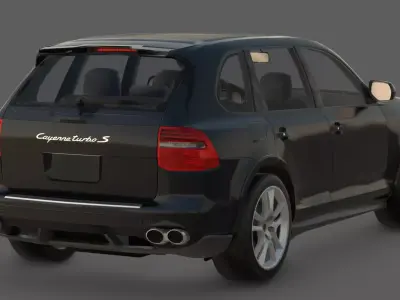 2009 Porsche Cayenne Turbo S 3D Model  The Best SUV  Low-poly 3D model