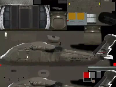 uh 60 blackhawk helicopter 3D model