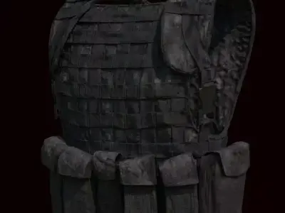 Tactical Vest Low-poly 3D model