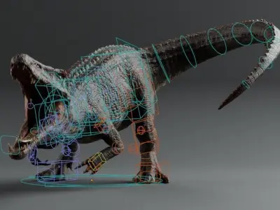 BARYONYX Low-poly 3D model purchase