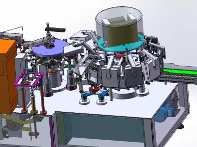 Double Rotary Vacuum Bag Packaging Machine  3D model