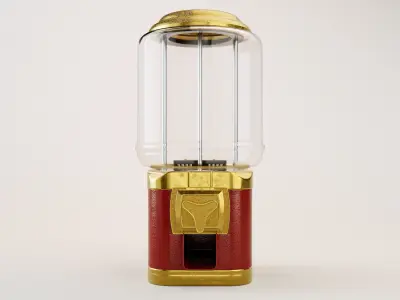 Vintage Gumball Machine Dispenser 3D model